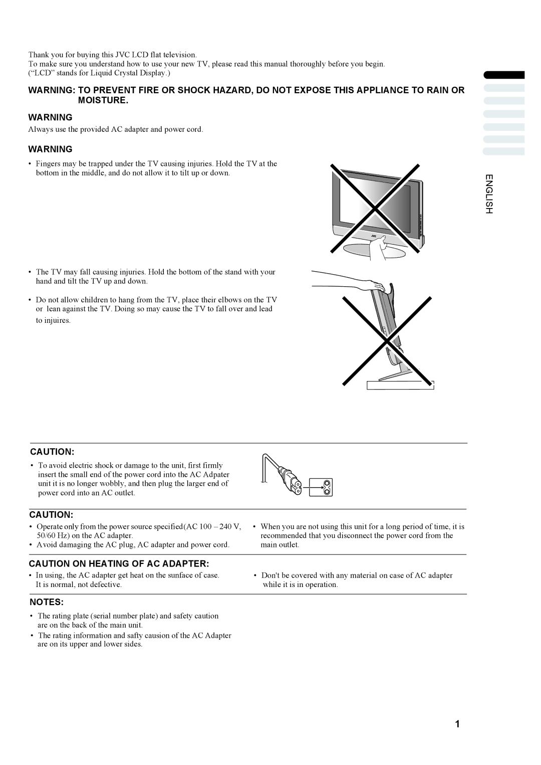 JVC LT-23S2 manual English 