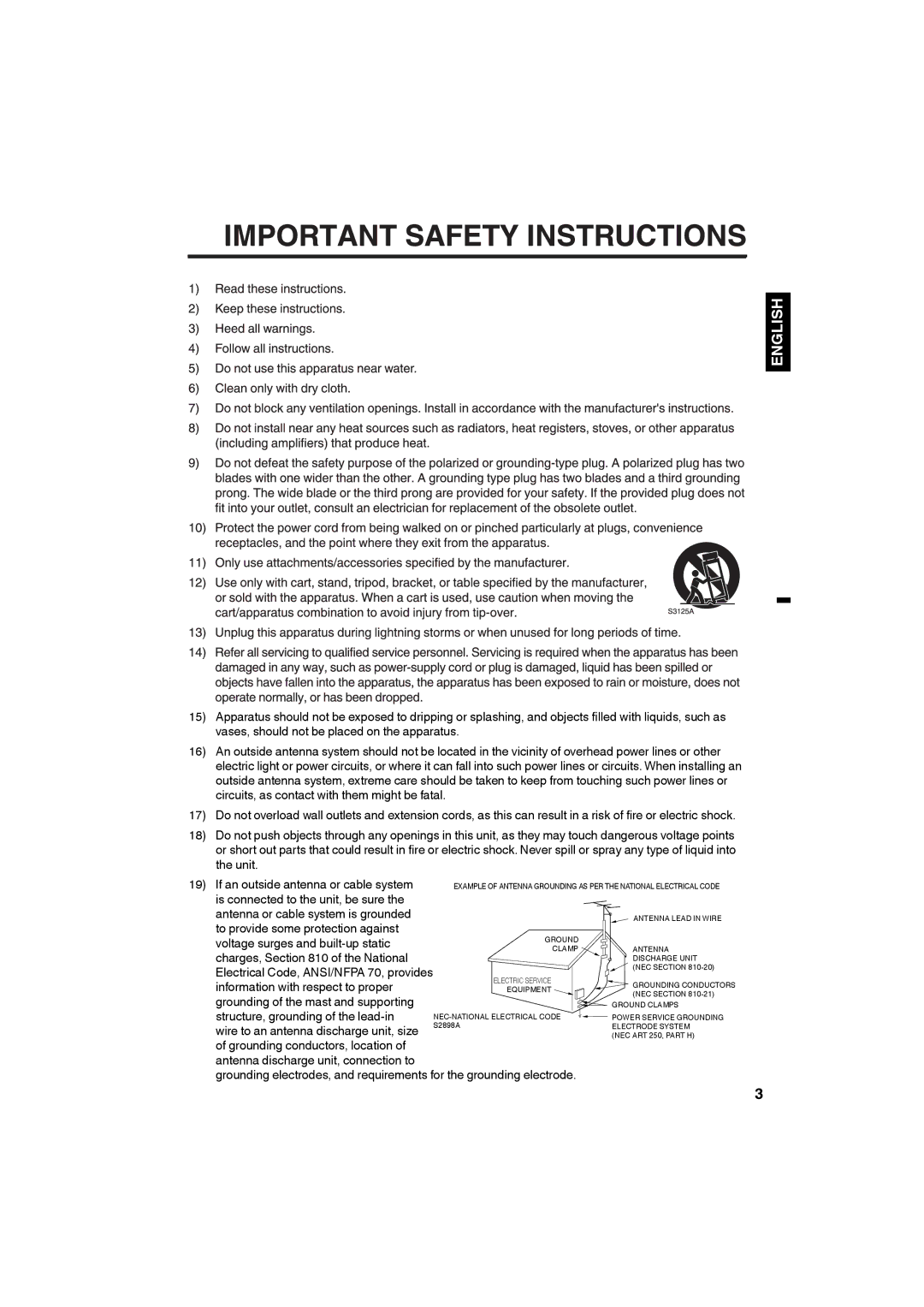 JVC LT-24EM71 owner manual To provide some protection against, Voltage surges and built-up static, Charges, of the National 