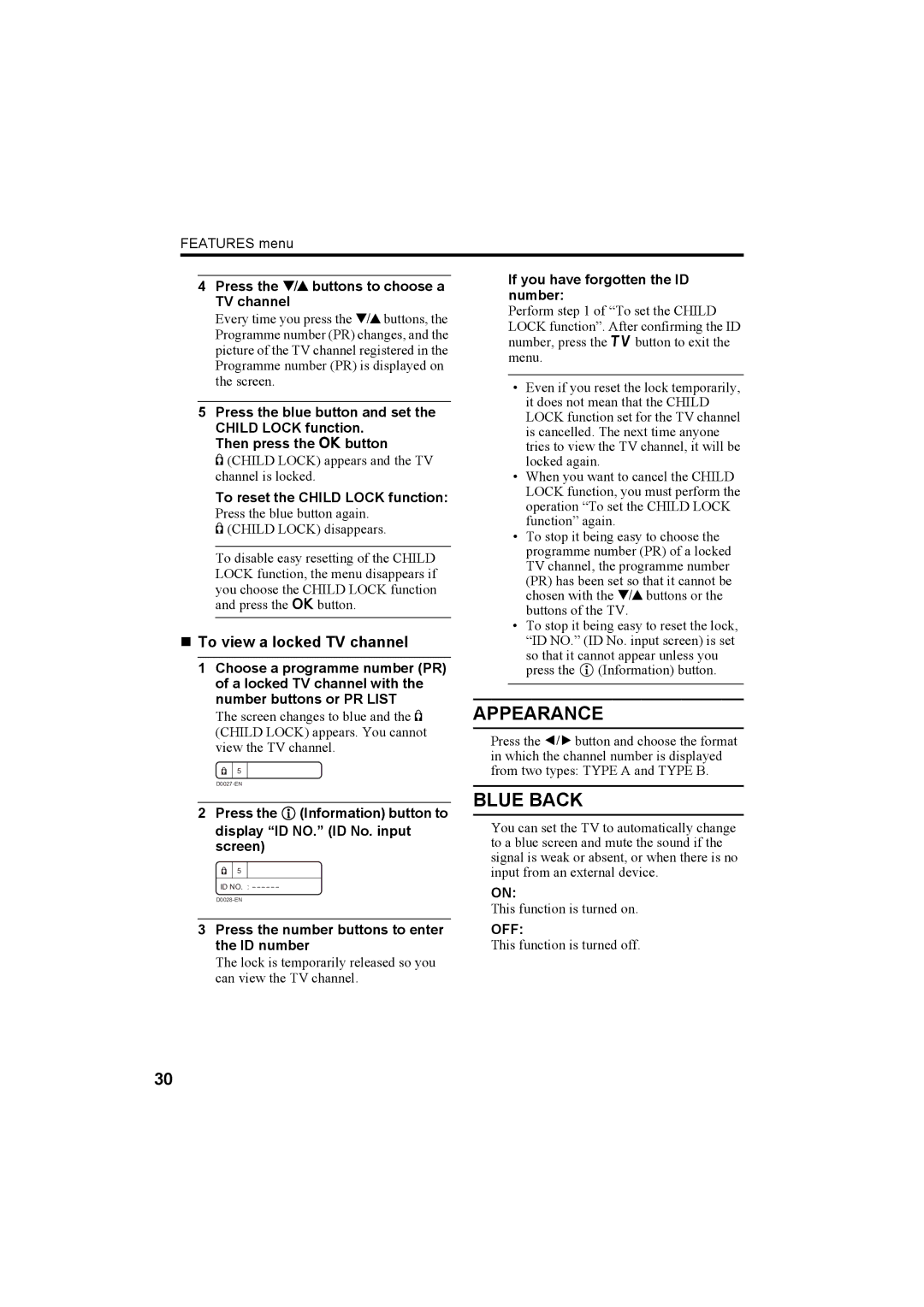 JVC LT-26A60BU, LT-26A60SU manual „ To view a locked TV channel 