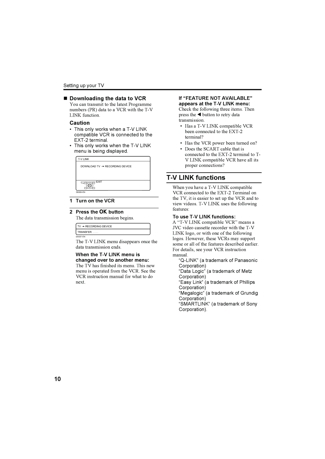 JVC LT-26A60BU, LT-26A60SU manual „ Downloading the data to VCR, Turn on the VCR Press the a button 