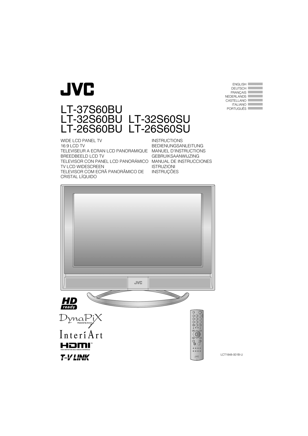 JVC manual LT-37S60BU LT-32S60BU LT-32S60SU LT-26S60BU LT-26S60SU, Lcd Tv 