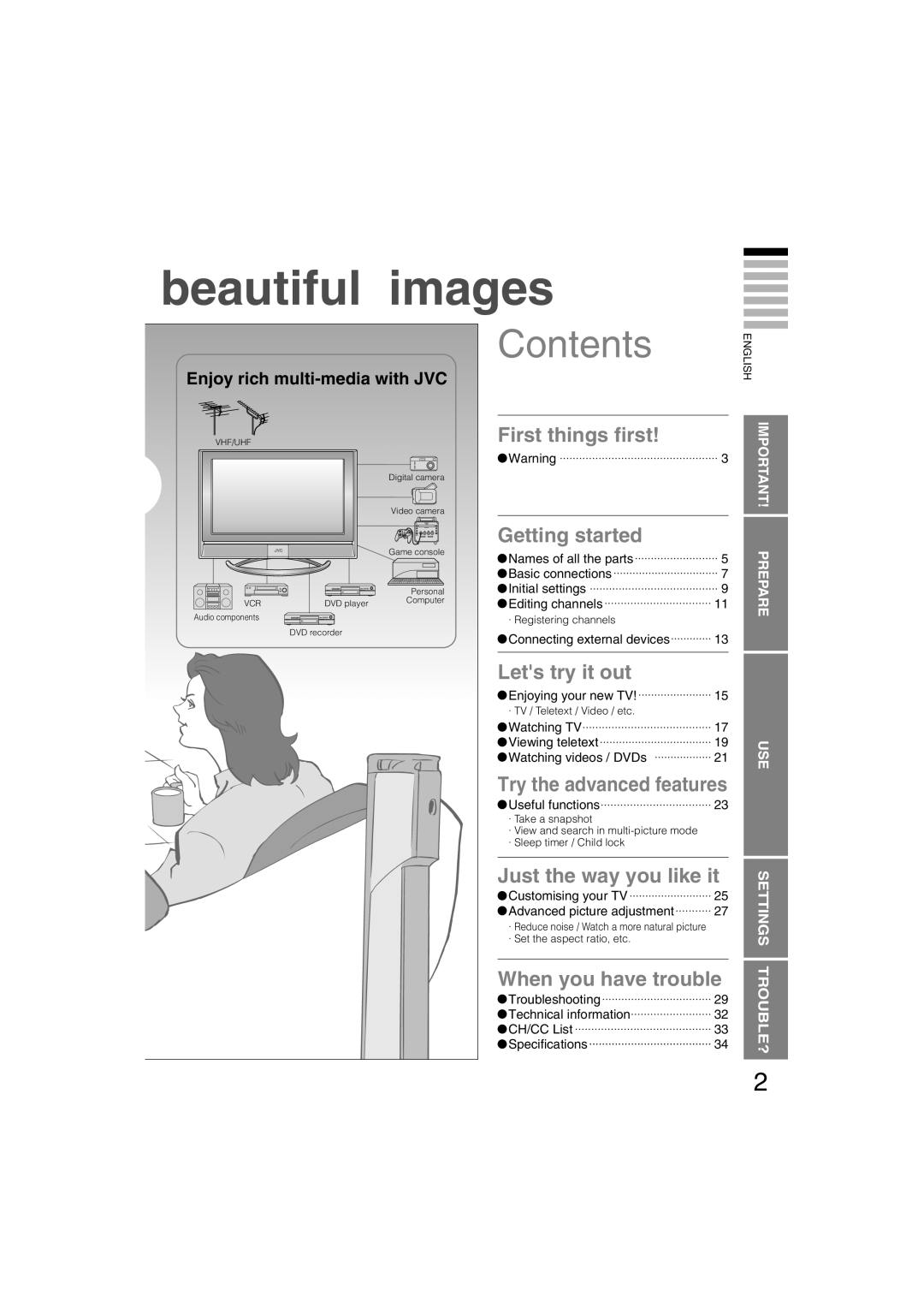 JVC LT-32S60SU, LT-26S60BU, LT-26S60SU, LT-37S60BU, LT-32S60BU manual Beautiful images 