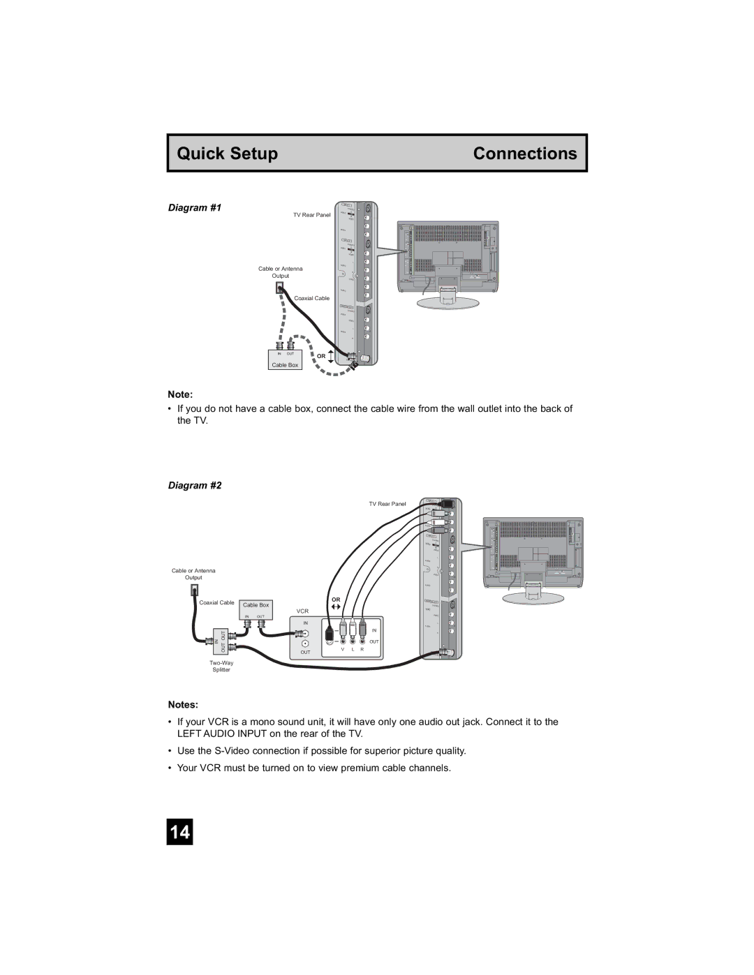 JVC LT-26WX84 manual Diagram #1 