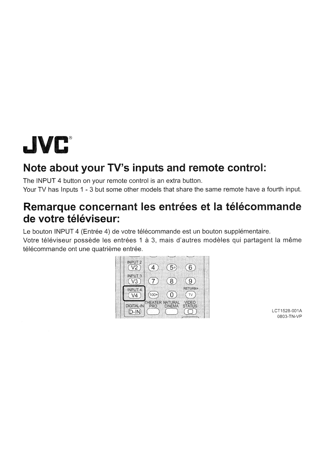 JVC LT-26WX84 manual 