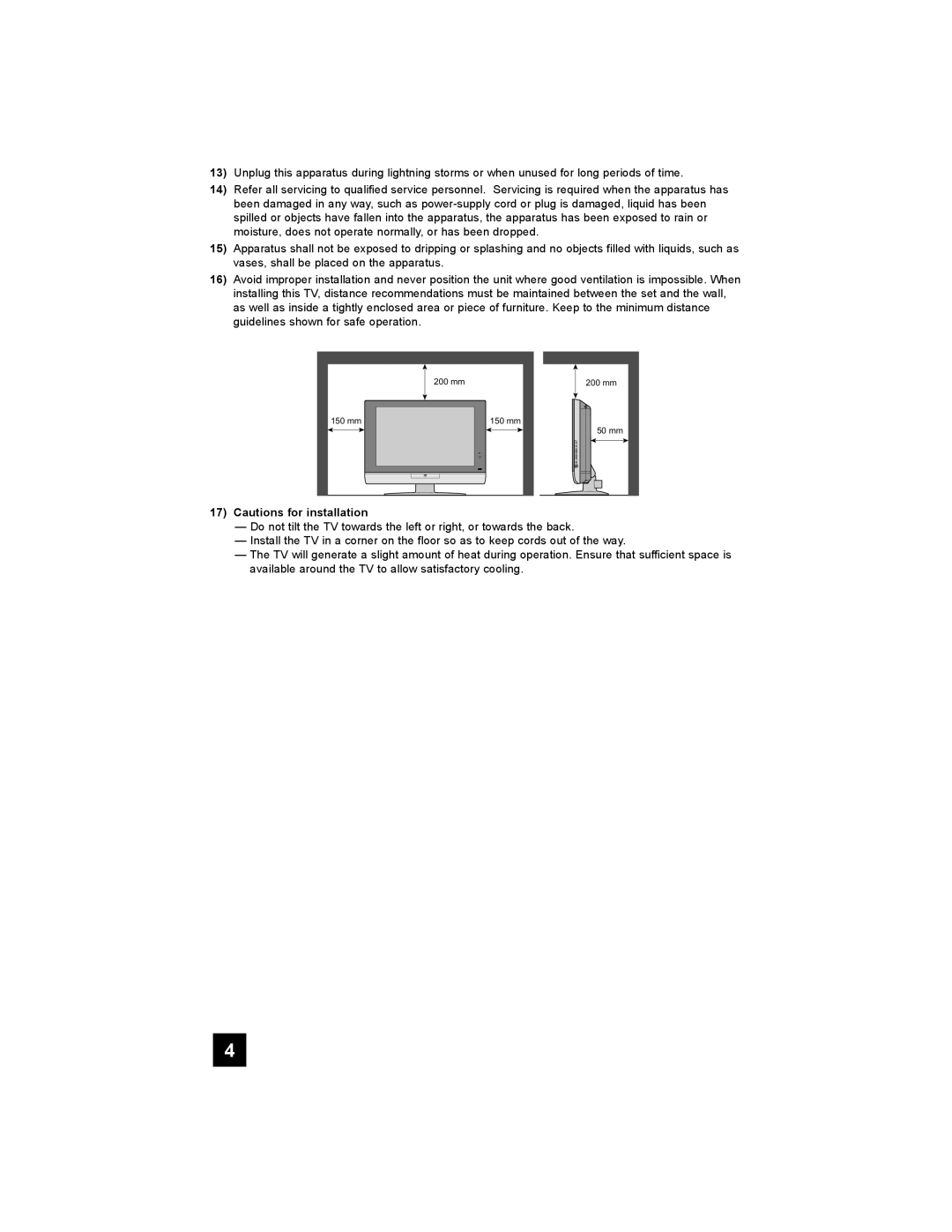 JVC LT-26X585 manual 200 mm 150 mm 