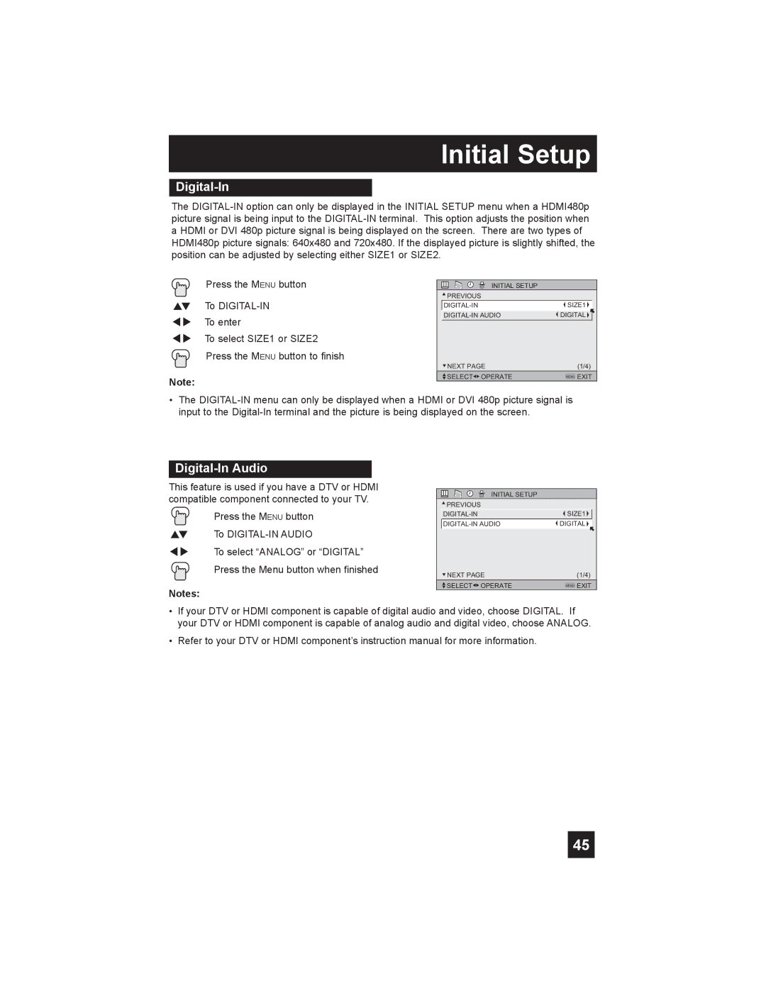 JVC LT-26X585 manual Digital-In Audio 