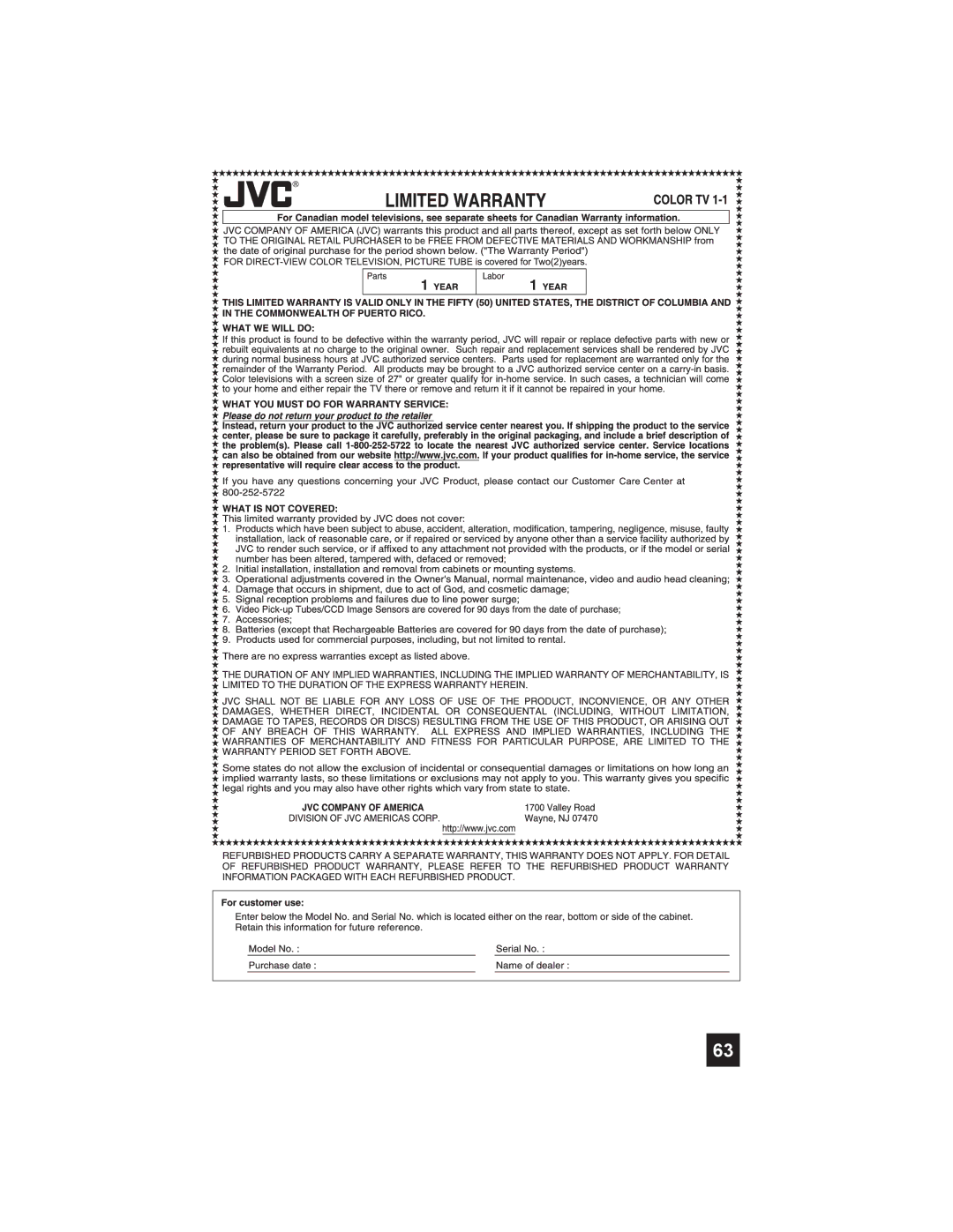 JVC LT-26X585 manual 