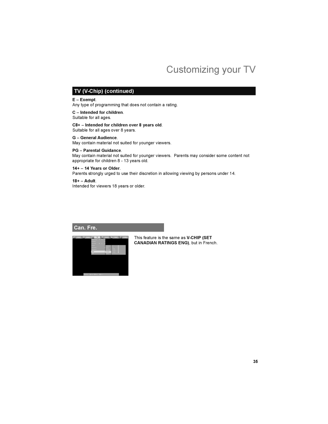 JVC LT-32EM49, LT-32E479 manual Can. Fre 