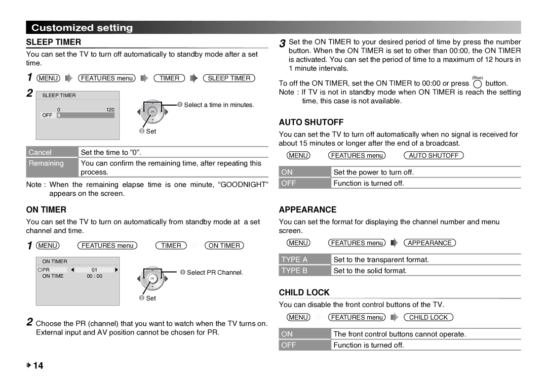 JVC LT-32EX177 instruction manual Customized setting 