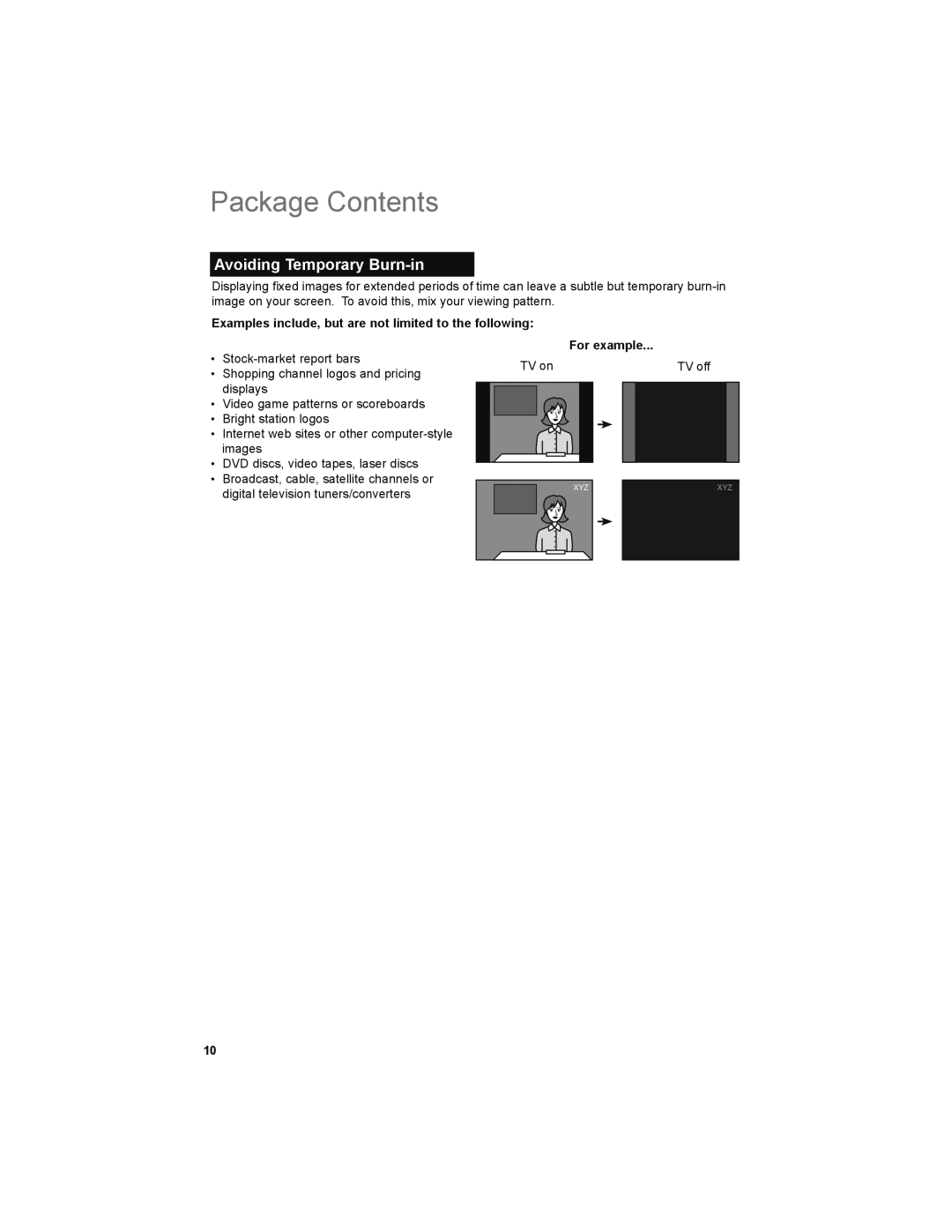 JVC LT-32JM30 manual Package Contents 