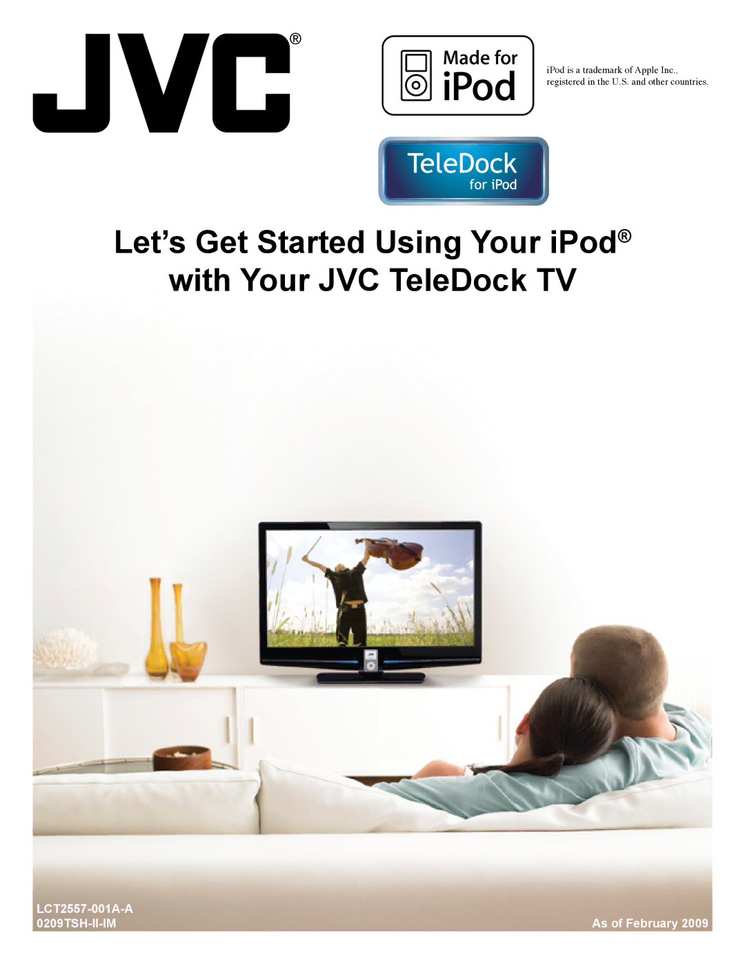 JVC LT-32P300 manual Let’s Get Started Using Your iPod With Your JVC TeleDock TV 