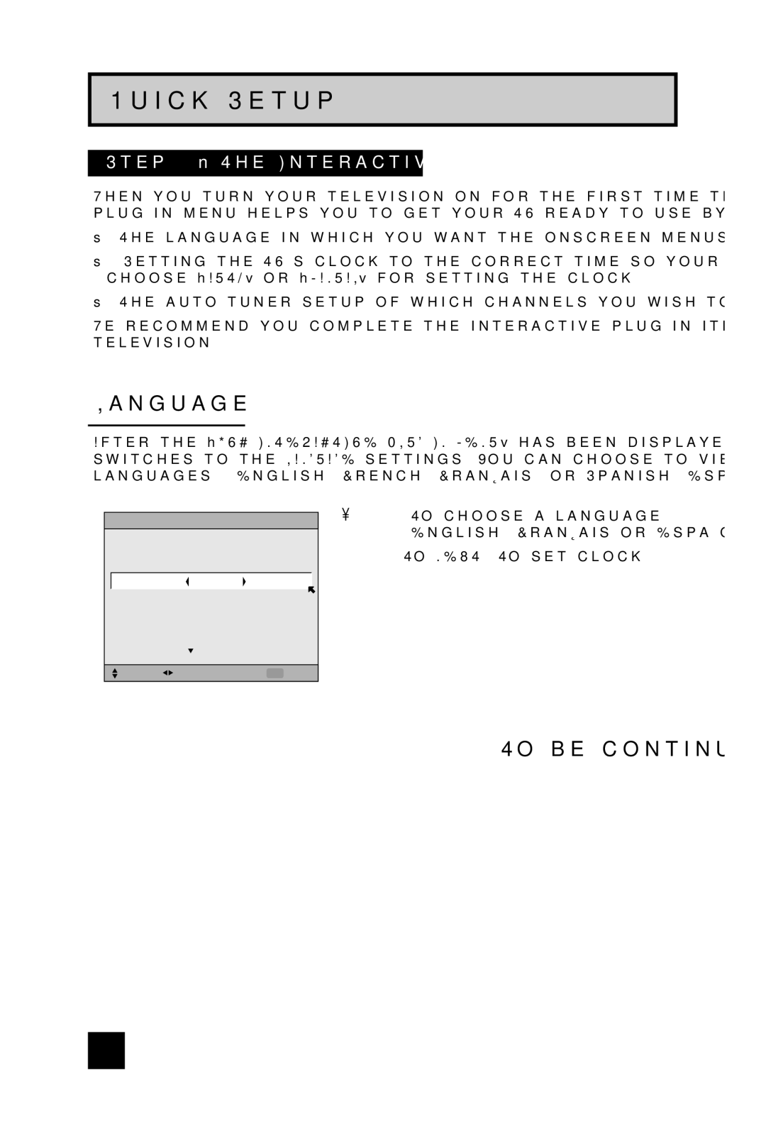 JVC LT-32WX84 manual Language, To be, Interactive Plug In Menu 