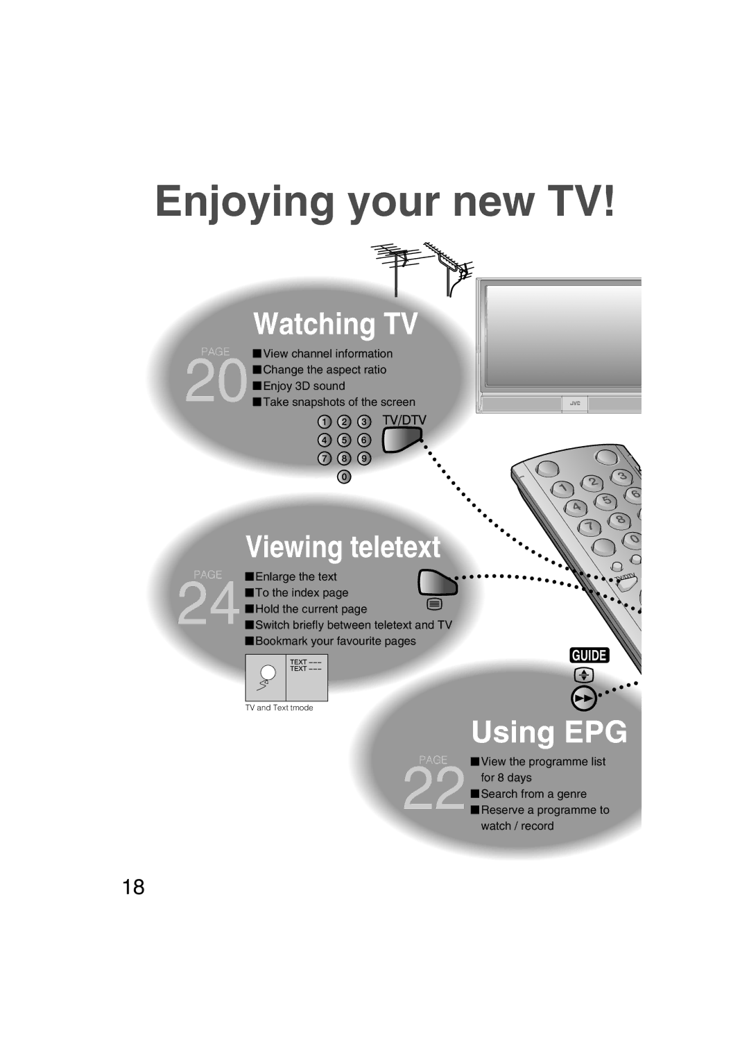 JVC LT-37DS6FJ manual Enjoying your new TV, View the programme list 