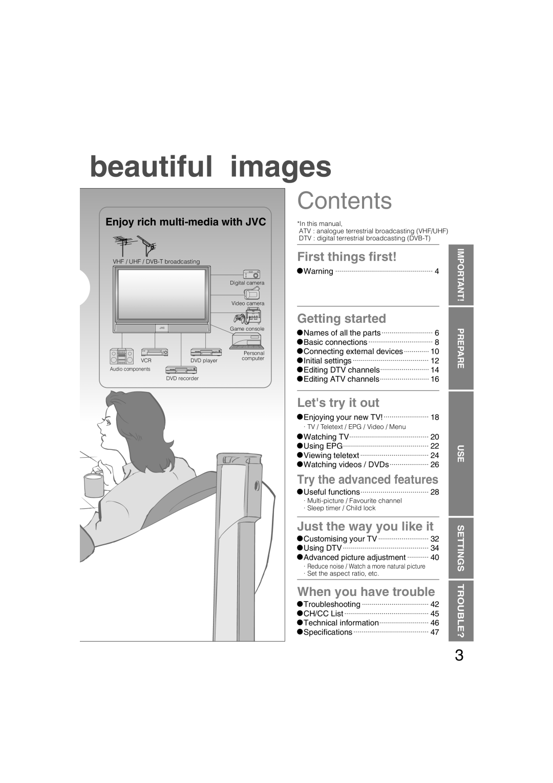 JVC LT-37DS6FJ manual Beautiful images 