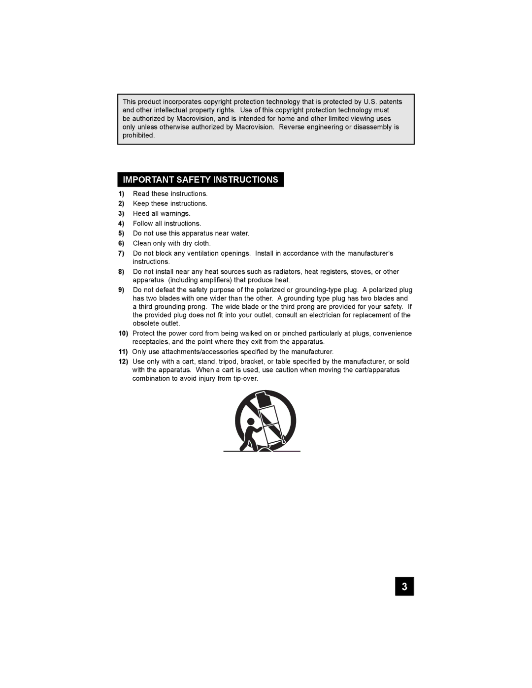 JVC LT-37X776 manual Important Safety Instructions 