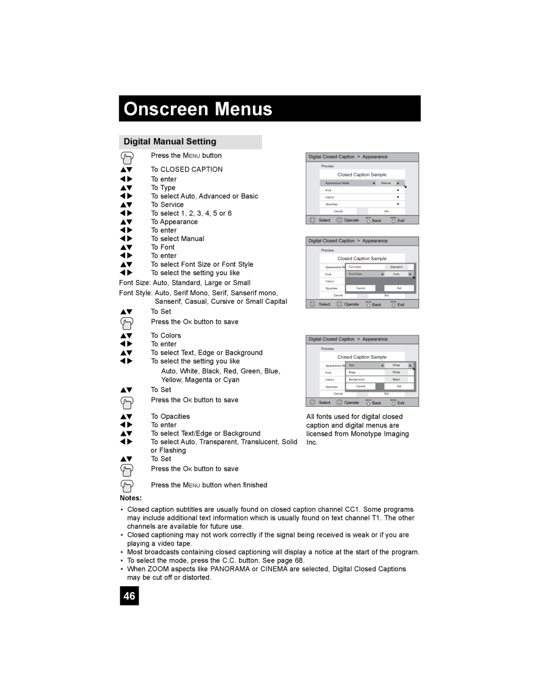 JVC LT-40X667 manual Digital Manual Setting 