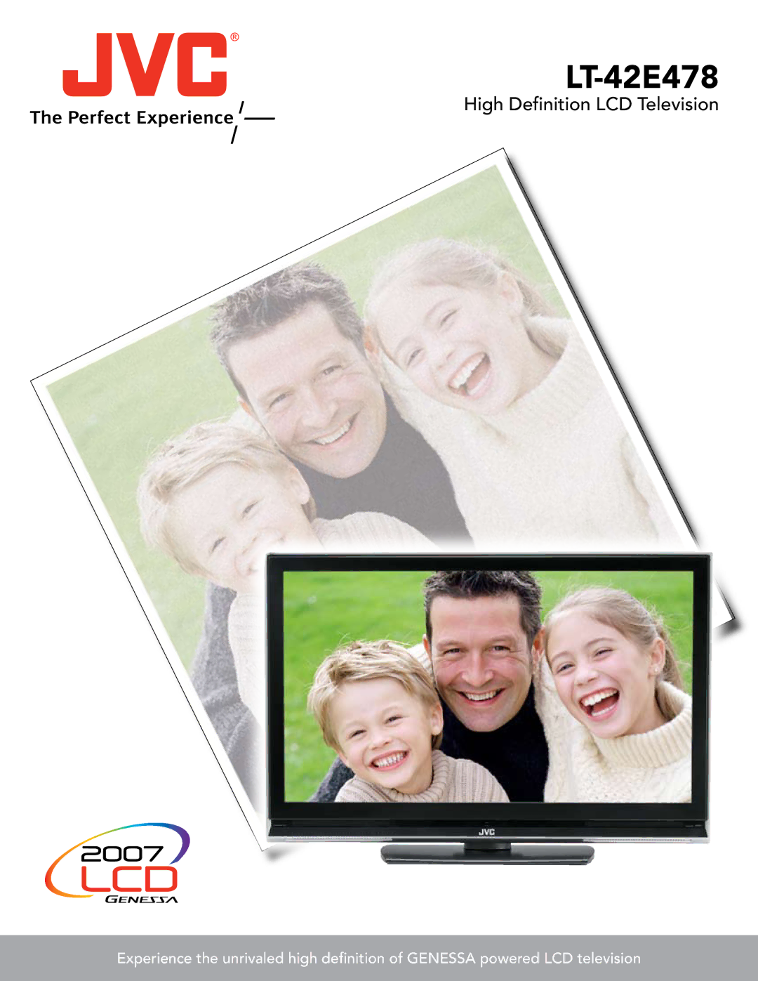 JVC LT-42E478 manual High Definition LCD Television, Slim True 1080p, HD HD-ILA Brand Television 