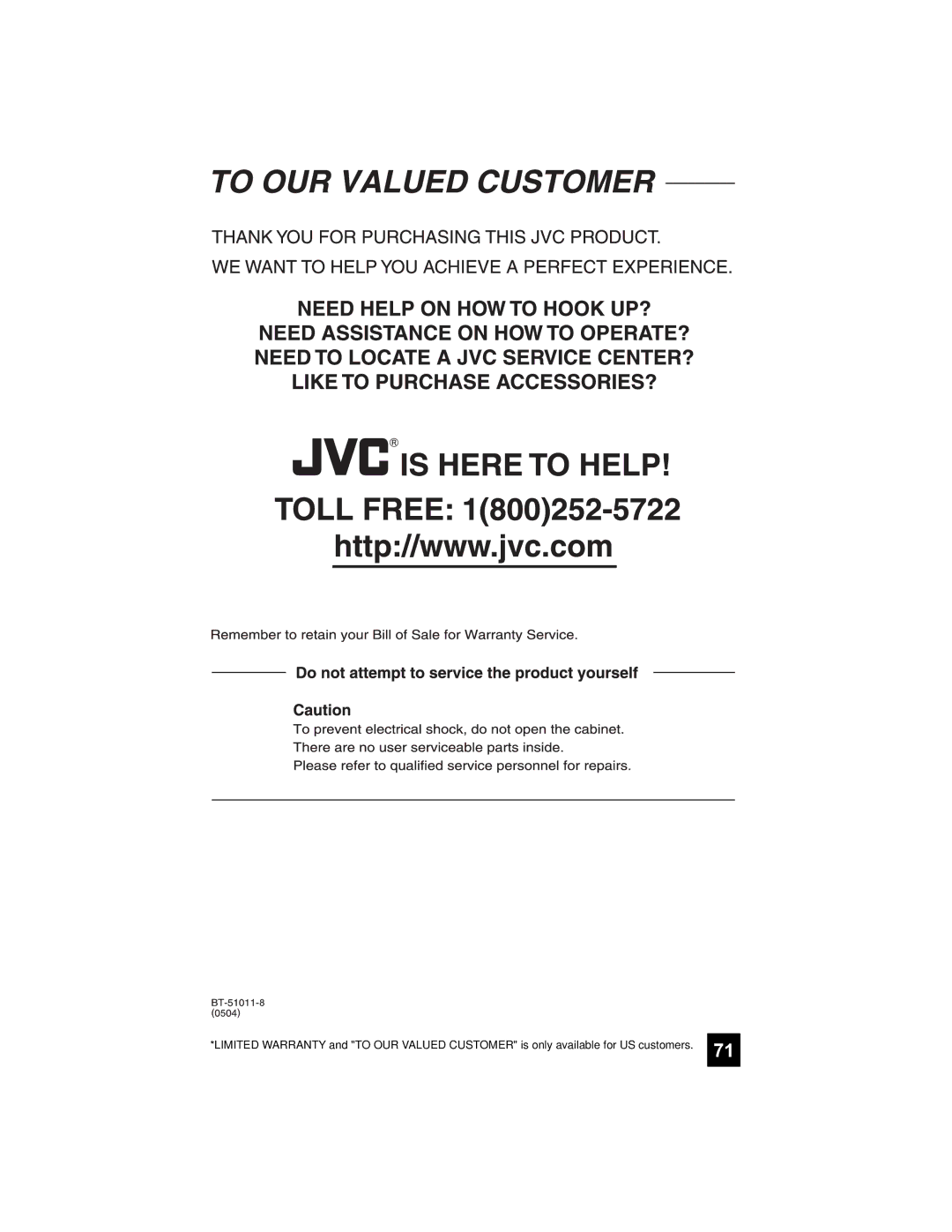 JVC LT-32E488, LT-42E488, LT-37E478, LT-37E488 manual 