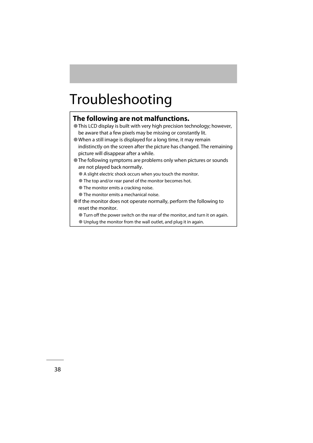 JVC LT-42WX70 manual Troubleshooting 