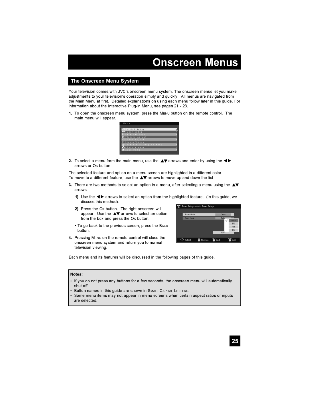 JVC LT-37X688, LT-42X688 manual The Onscreen Menu System, Onscreen Menus 