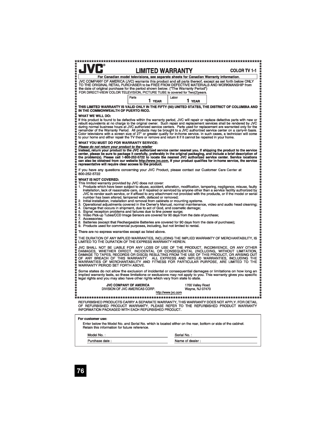 JVC LT-42X688, LT-37X688 manual 