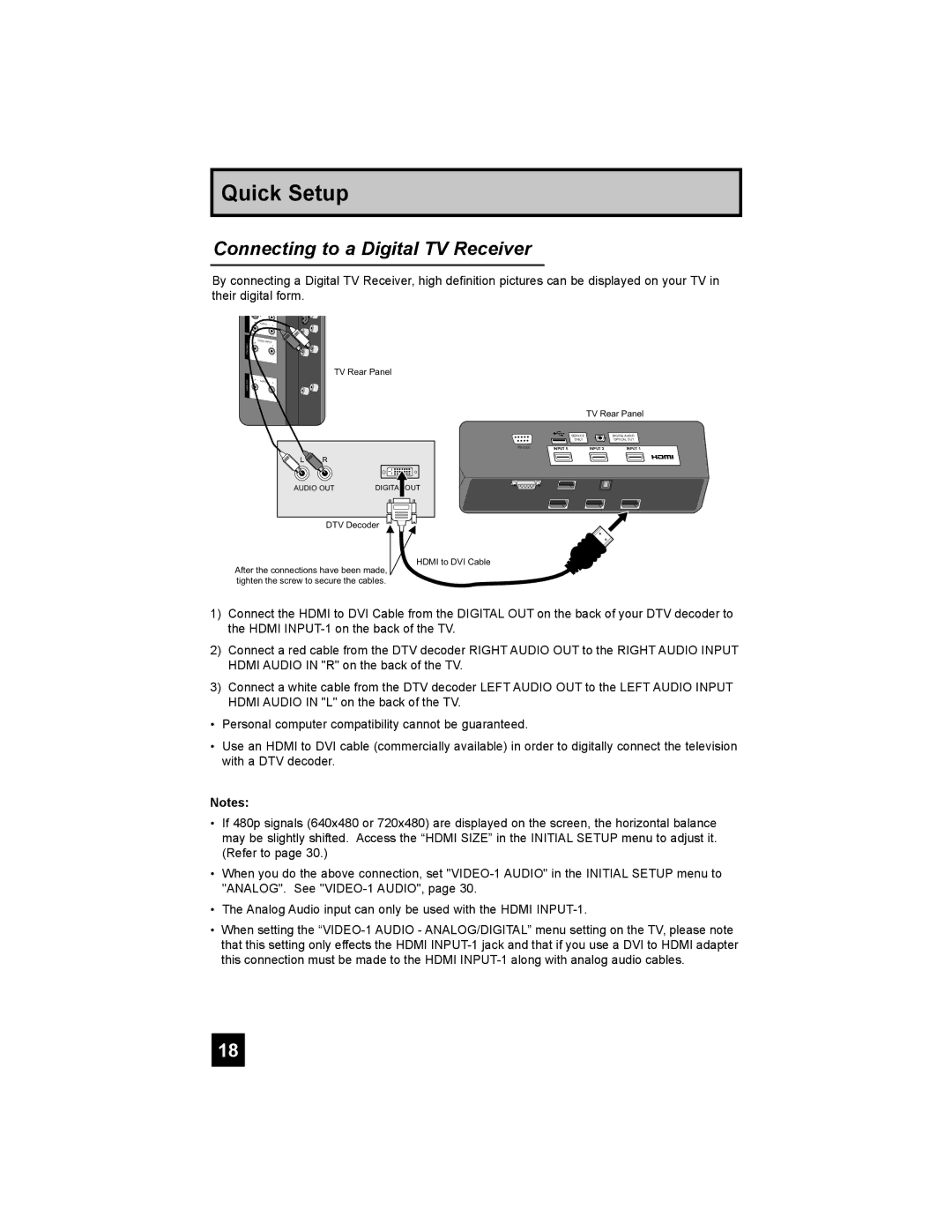 JVC LT-42X898, LT-37X898 manual Connecting to a Digital TV Receiver 