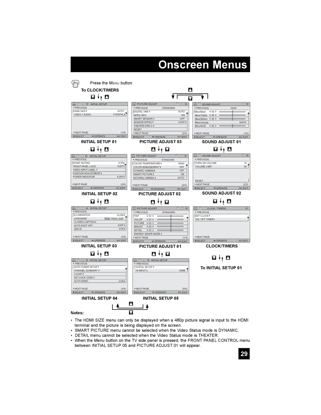 JVC LT-37X898, LT-42X898 manual To CLOCK/TIMERS, To Initial Setup 