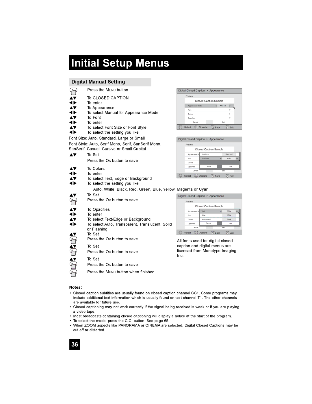 JVC LT-42X898, LT-37X898 manual Digital Manual Setting, To select the setting you like 