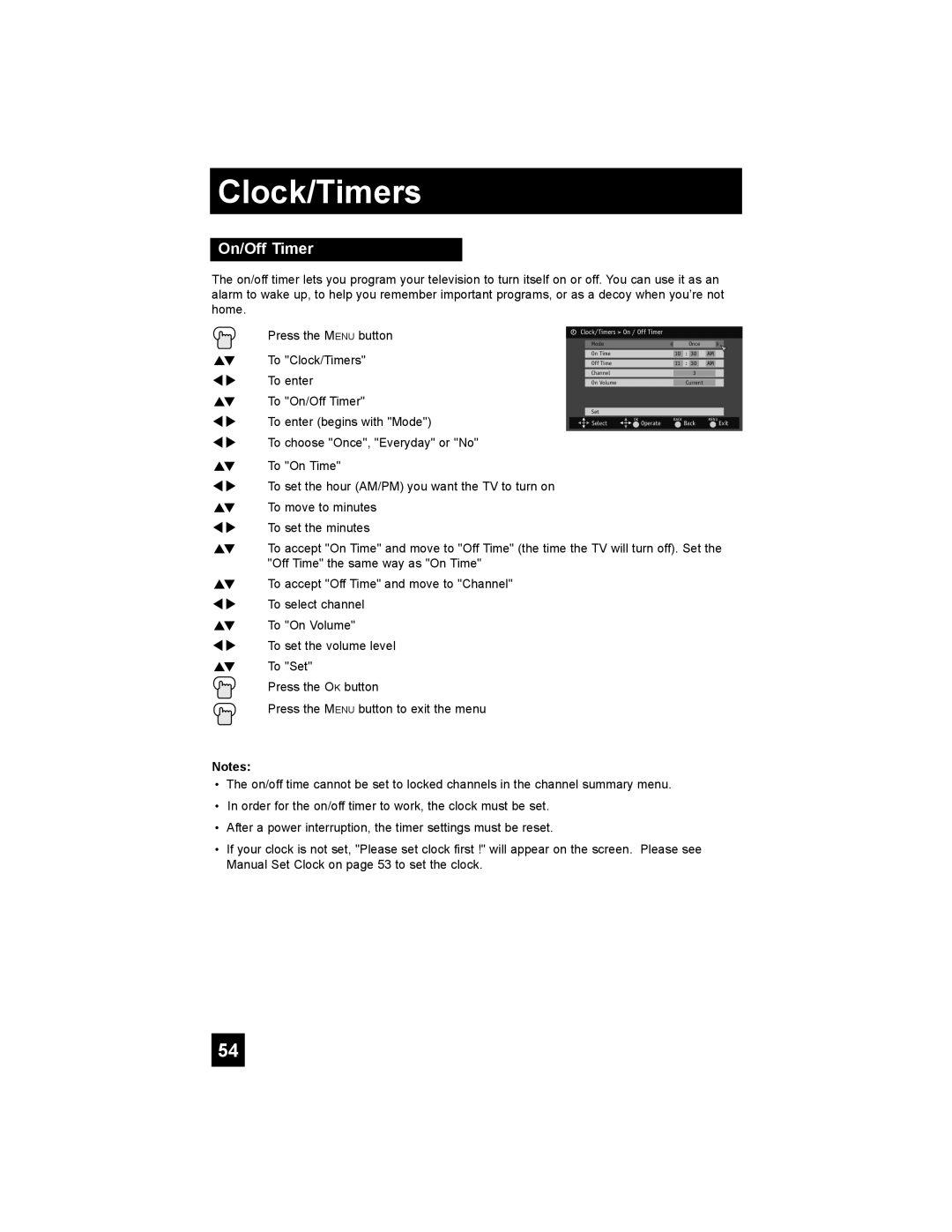 JVC LT-42XM48, LT-47X788, LT-42X788, LT-37XM48 manual On/Off Timer 