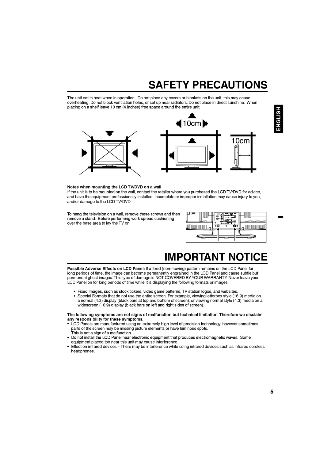 JVC LT32D210 owner manual Safety Precautions 