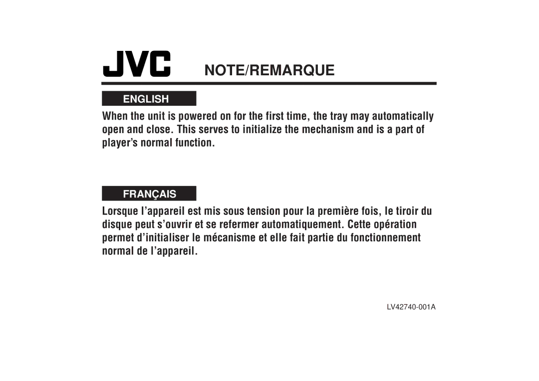 JVC LV42740-001A manual English 