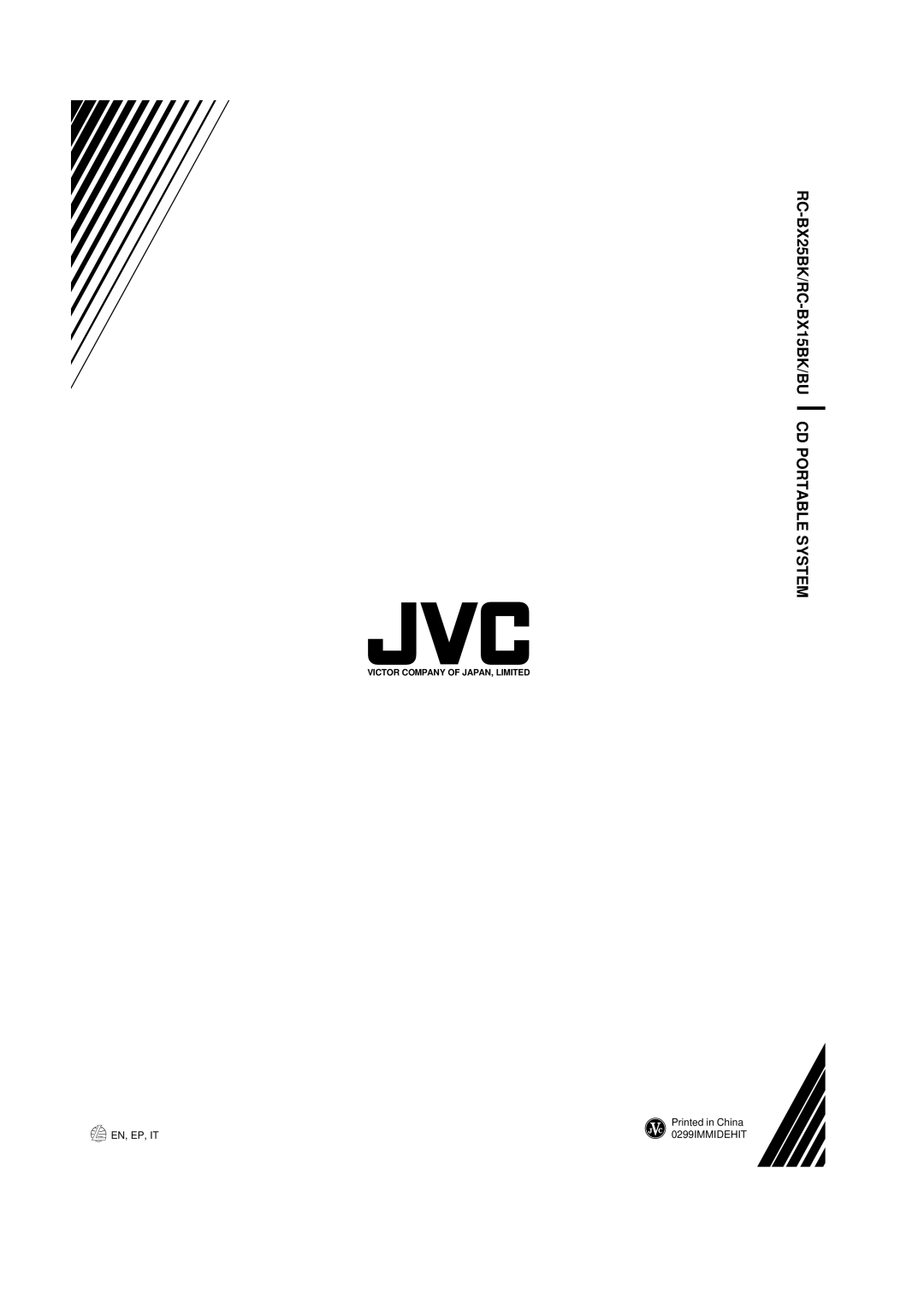 JVC LVT0282-002A system manual RC-BX25BK/RC-BX15BK/BU CD Portable System 