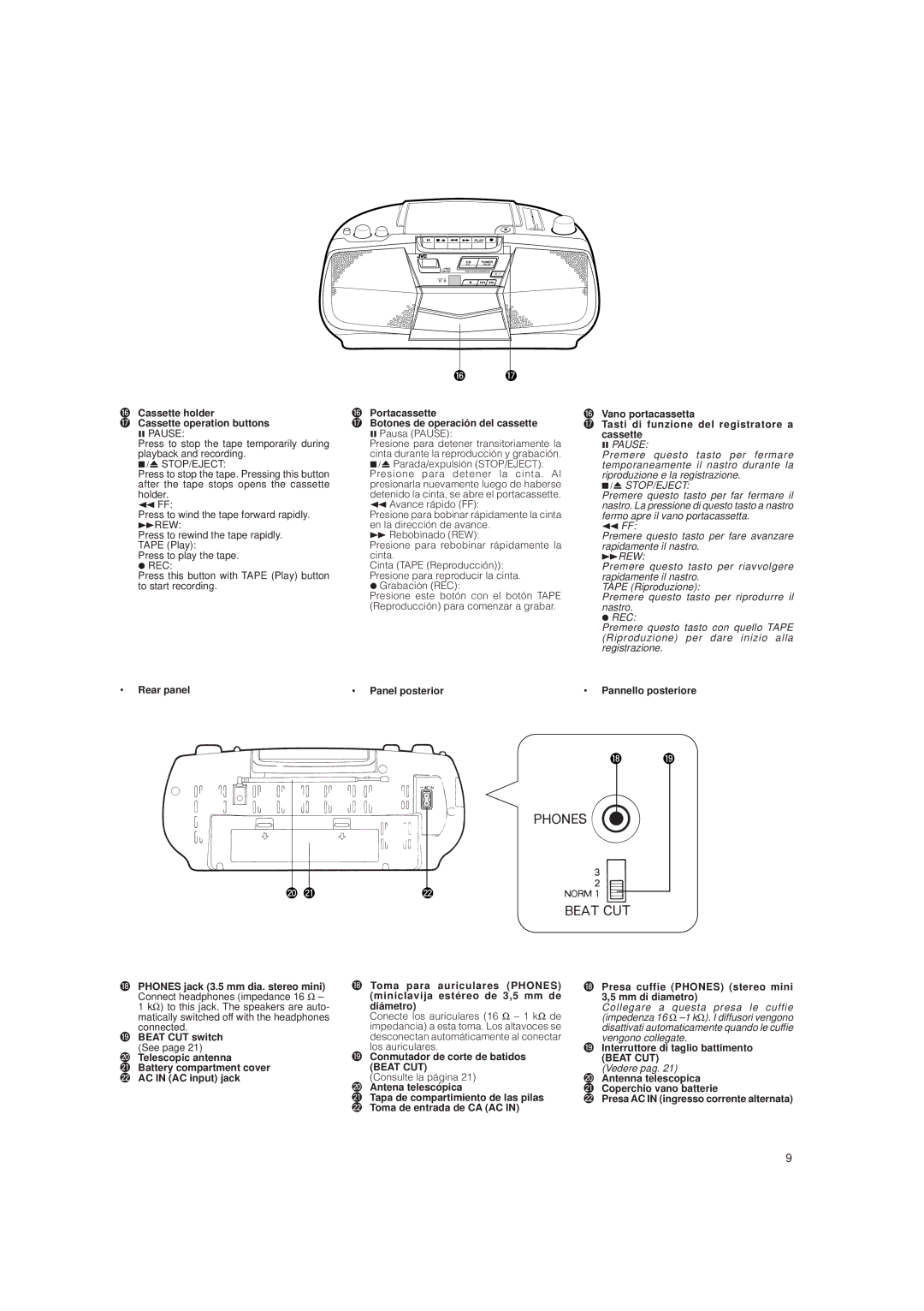 JVC LVT0282-002A system manual Beat CUT 