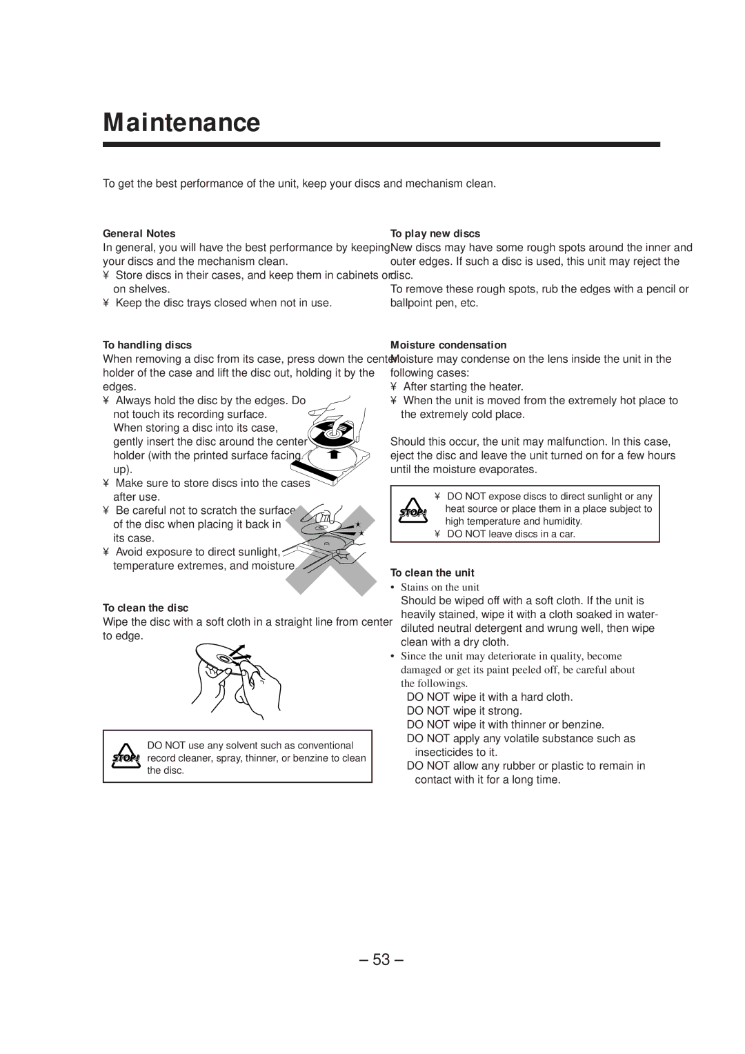 JVC LVT0749-003A, CA-NXCDR7R manual Maintenance 