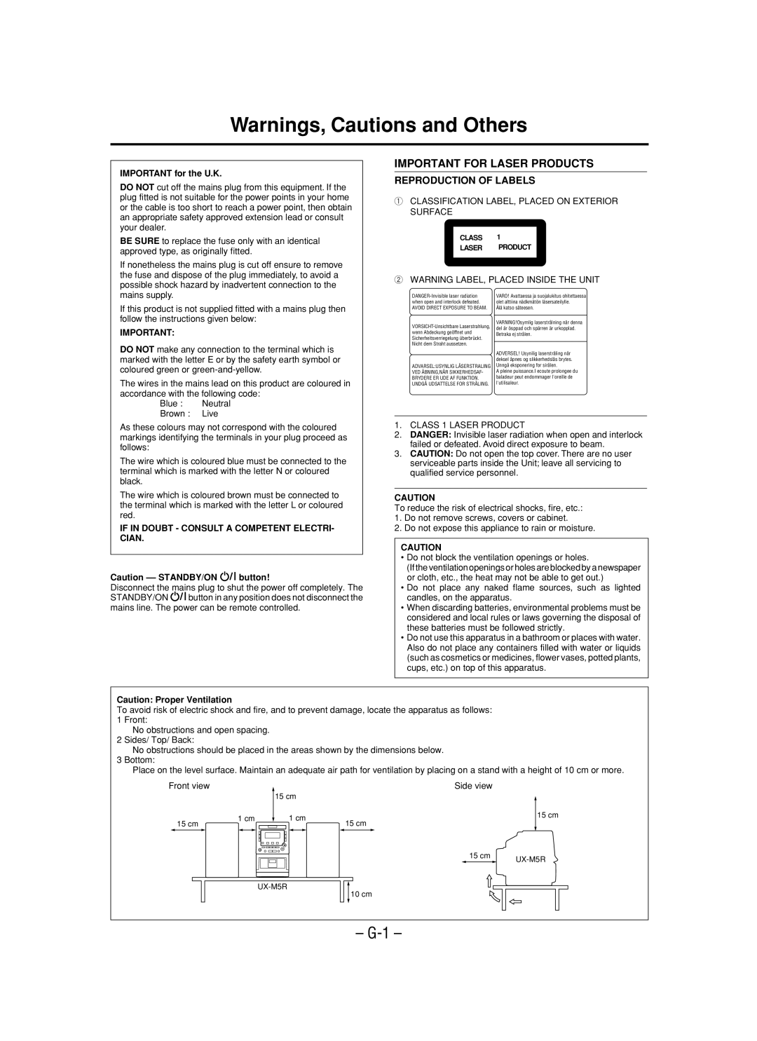 JVC LVT0862-001B manual Important for Laser Products 