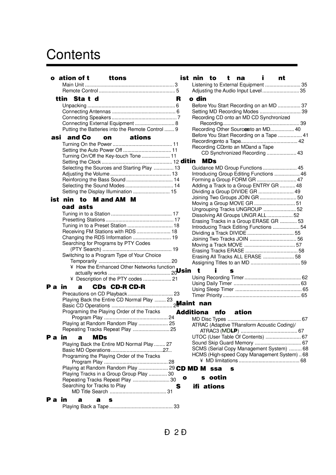 JVC LVT0900-003A manual Contents 