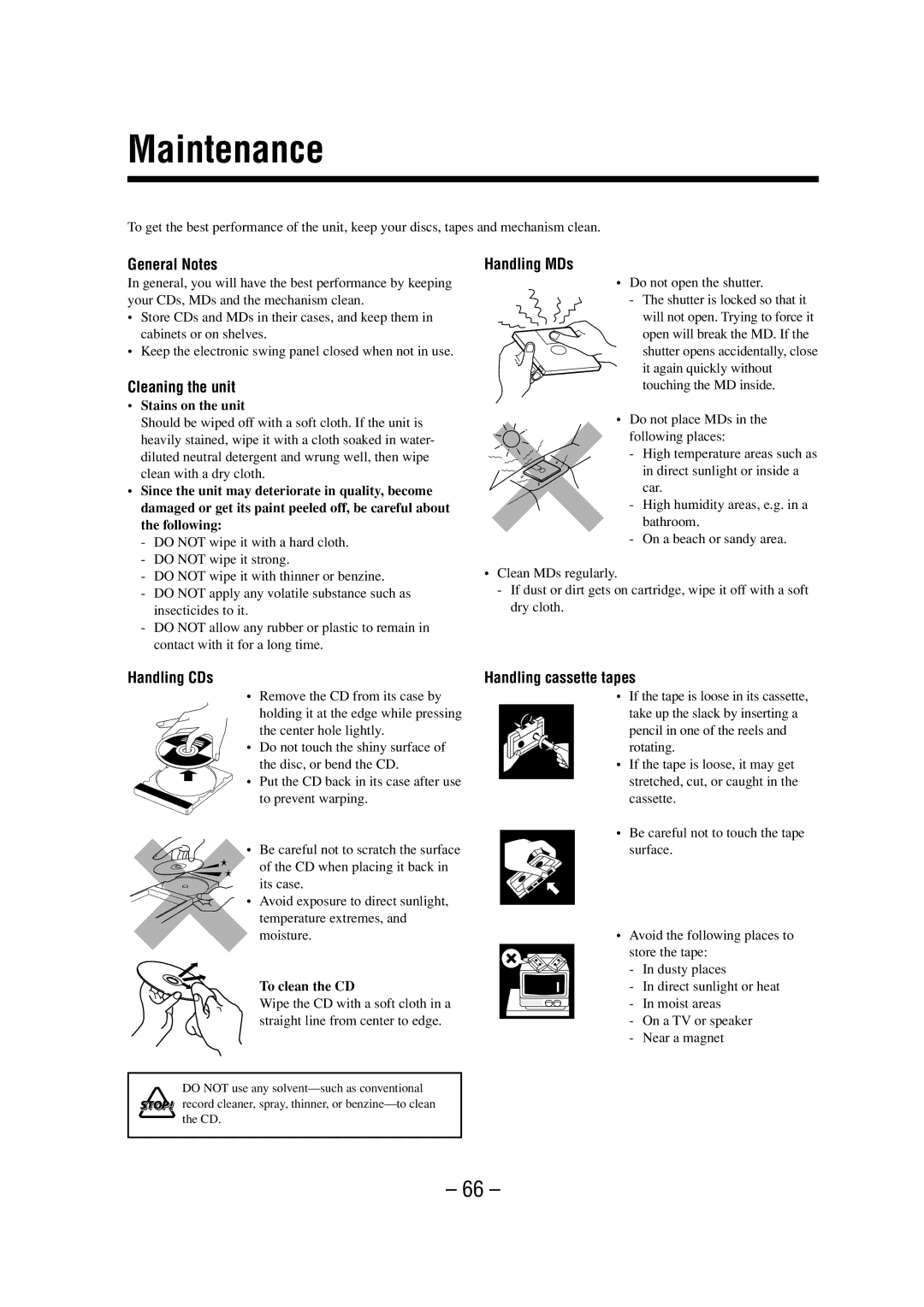 JVC LVT0900-003A manual Maintenance 