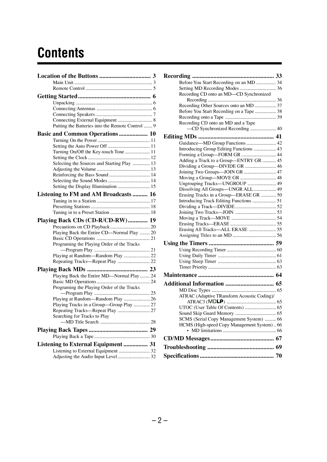 JVC 0802MWMMDWJEM, LVT0900-008A manual Contents 