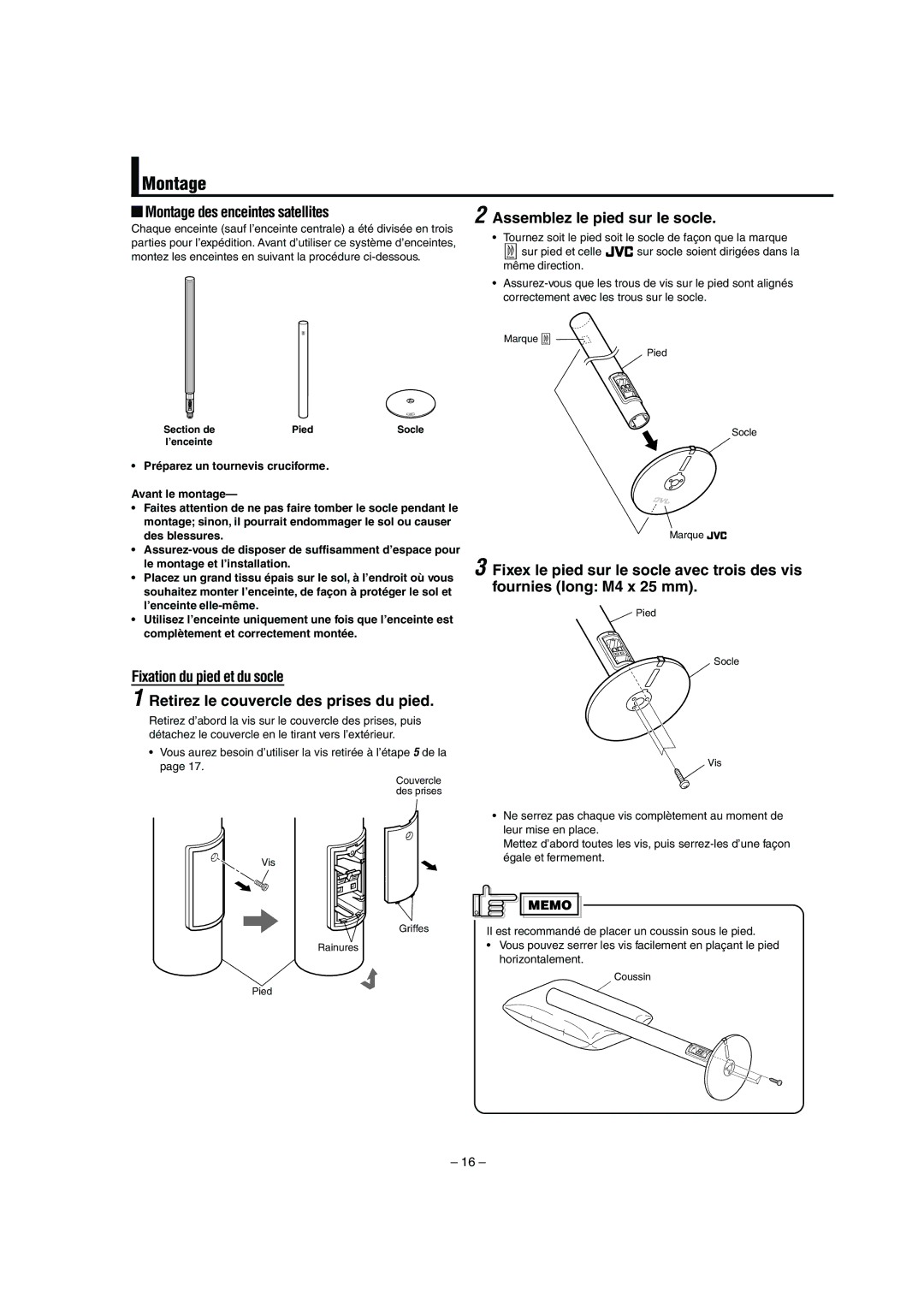 JVC LVT0953-001B manual Montage 