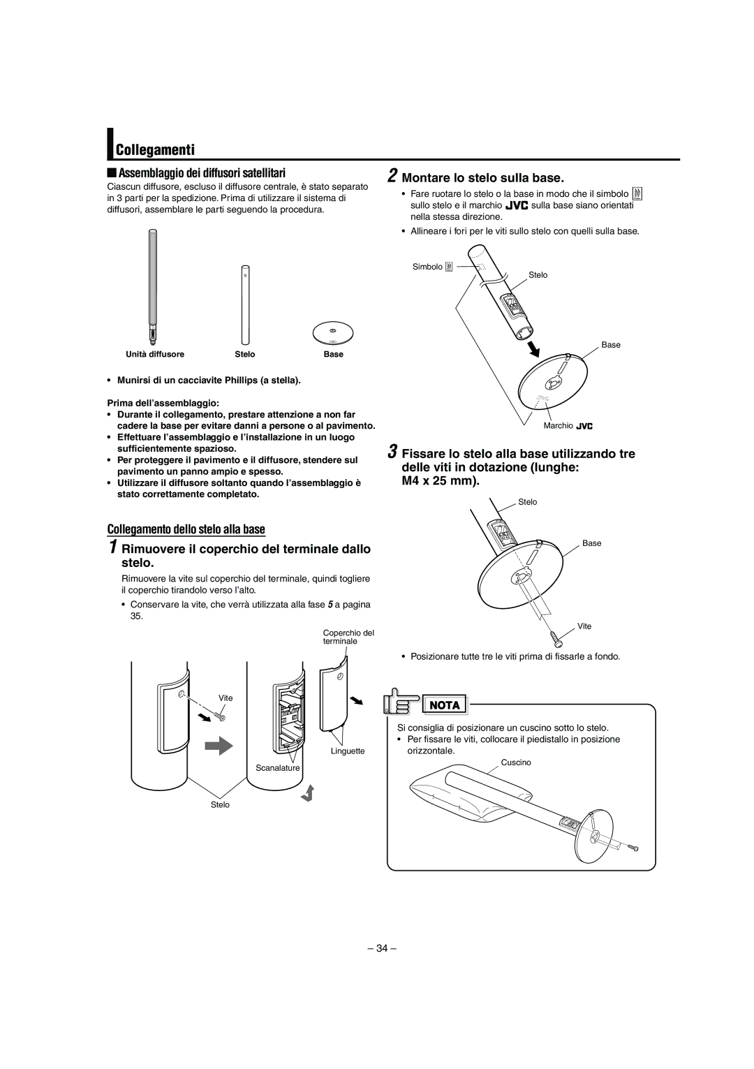 JVC LVT0953-001B manual Collegamenti 