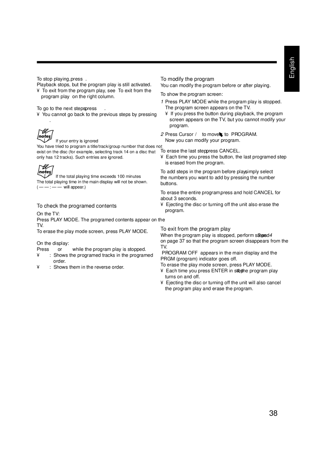 JVC LVT0954-007A manual To check the programed contents, To modify the program, To exit from the program play 