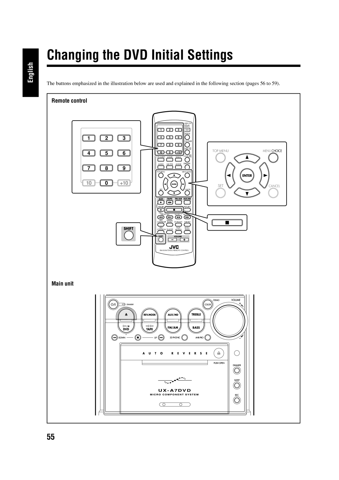 JVC LVT0954-007A manual Changing the DVD Initial Settings, TOP Menu 