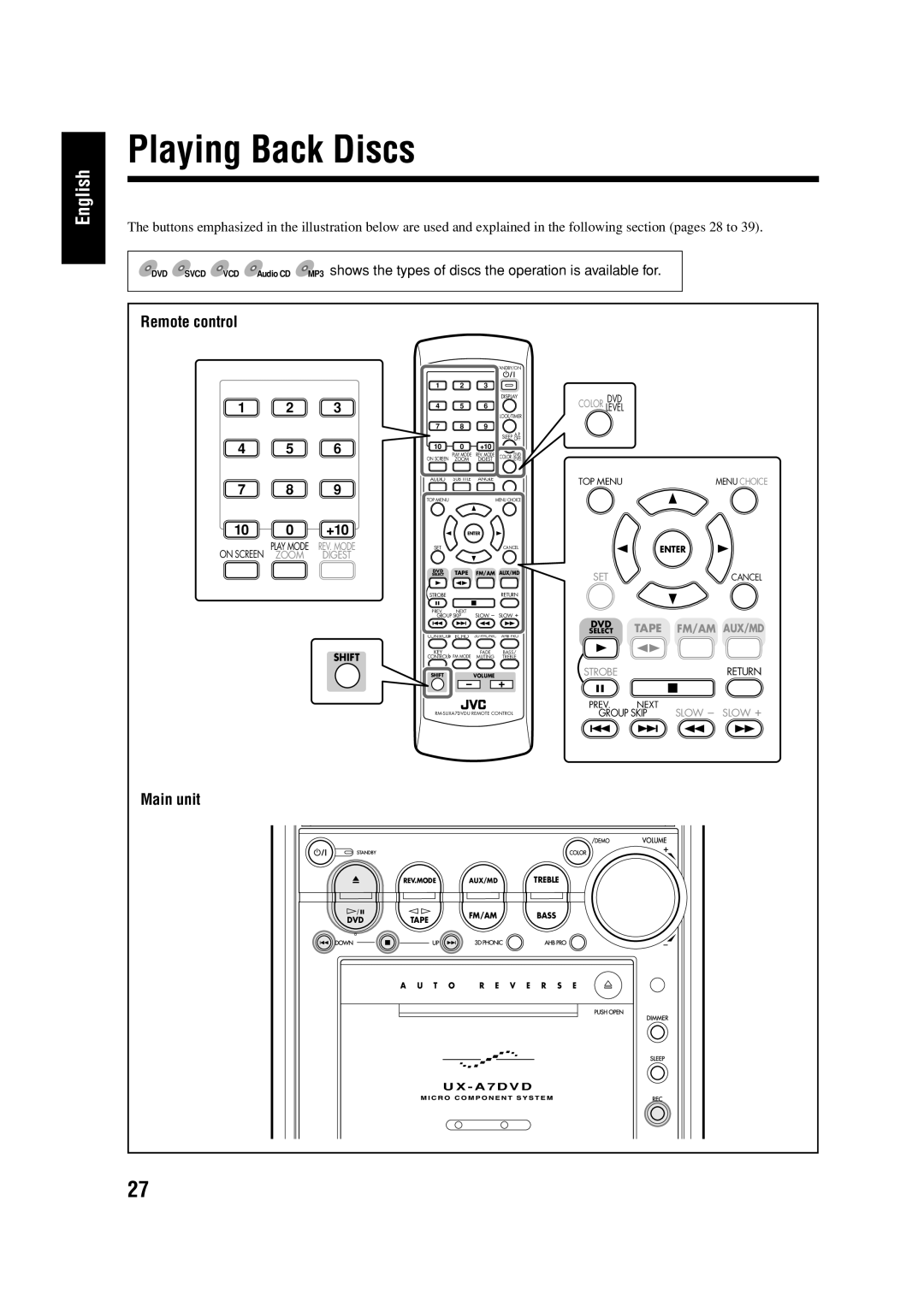 JVC LVT0954-010A, 0303MWMMDWJEM manual Playing Back Discs, Dvd 