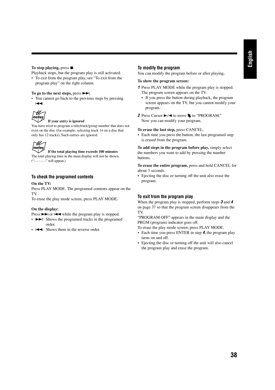 JVC 0303MWMMDWJEM, LVT0954-010A manual To check the programed contents, To modify the program, To exit from the program play 