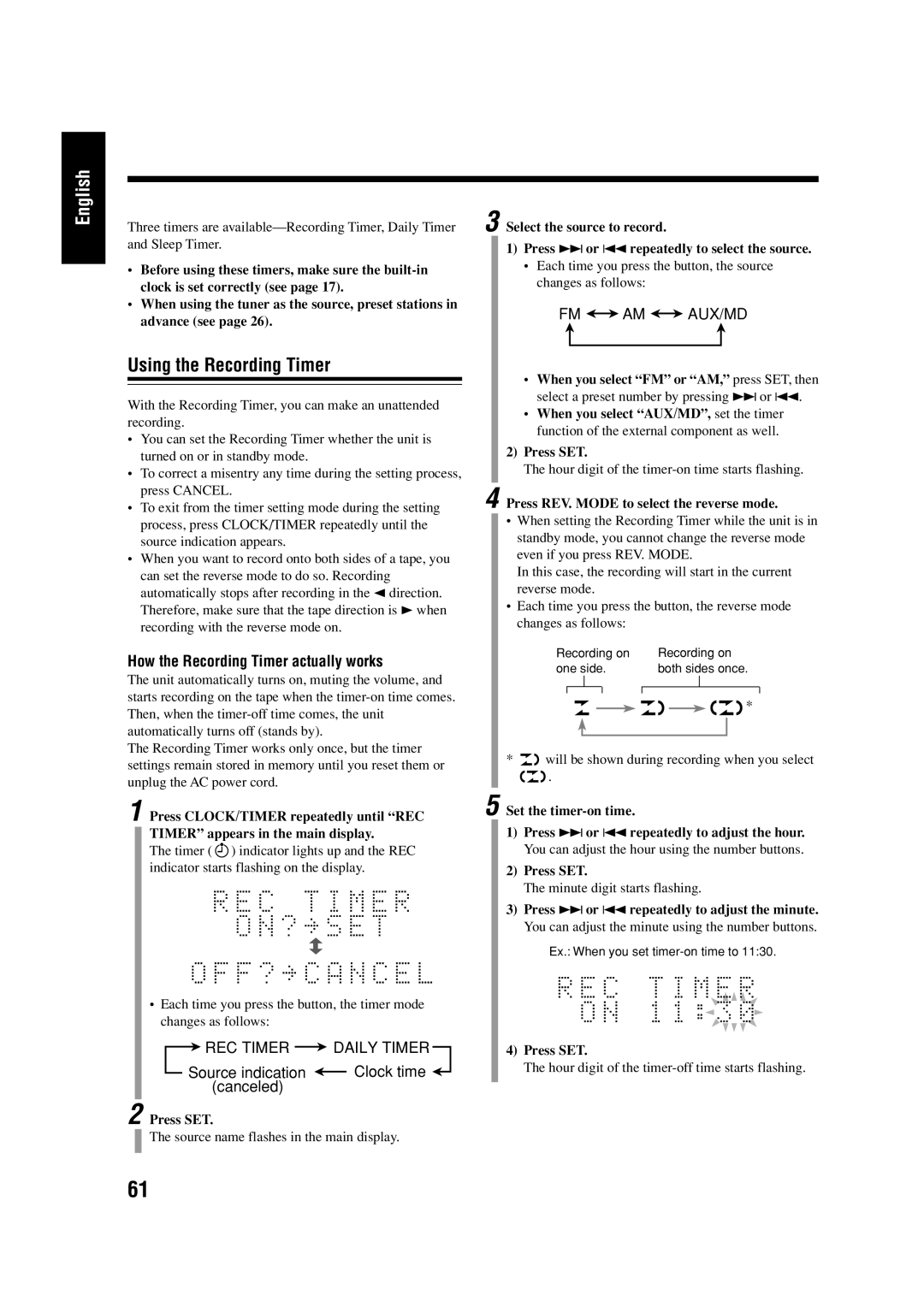 JVC LVT0954-010A, 0303MWMMDWJEM manual Using the Recording Timer, How the Recording Timer actually works 