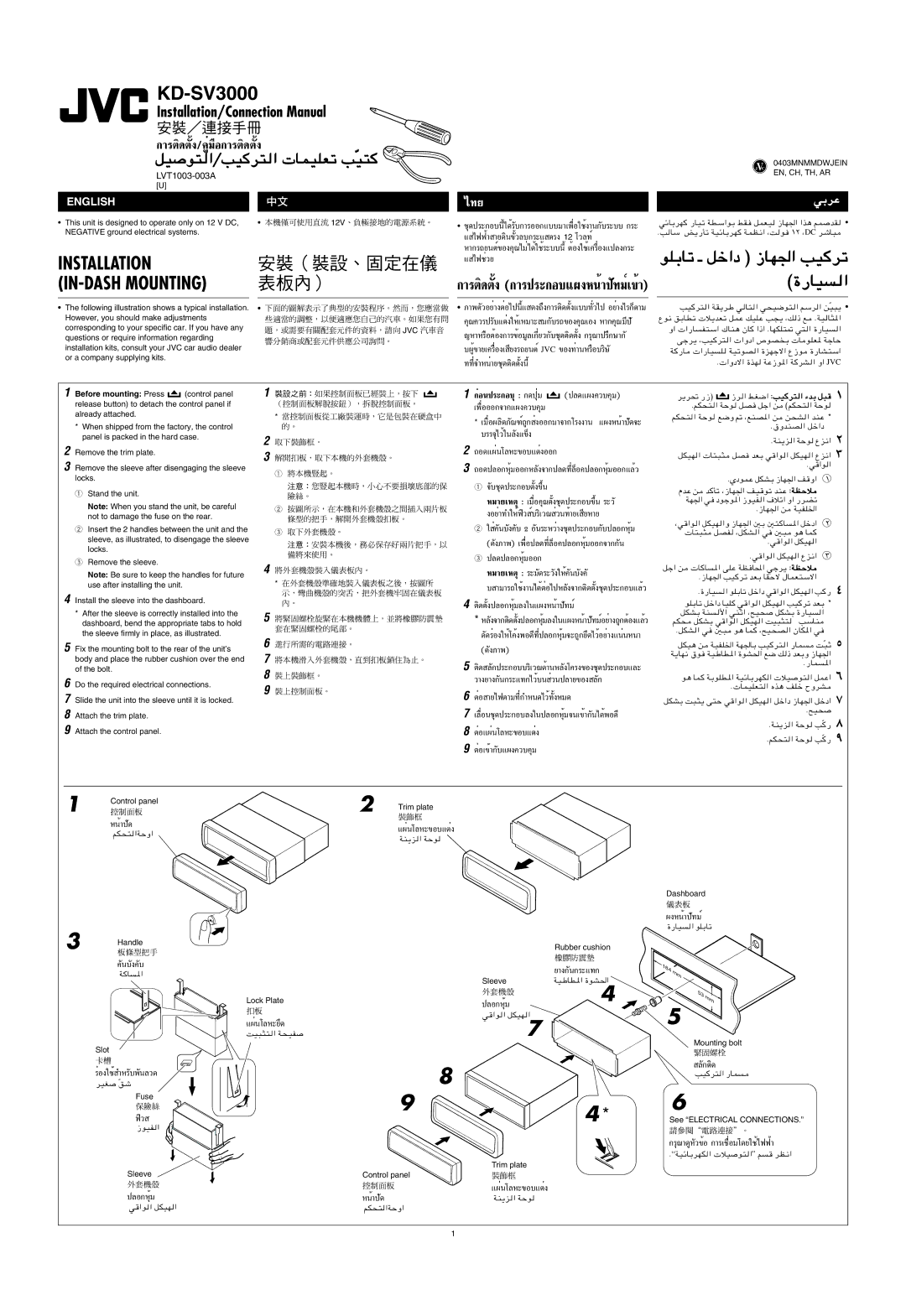 JVC LVT1003-001B manual KD-SV3000 