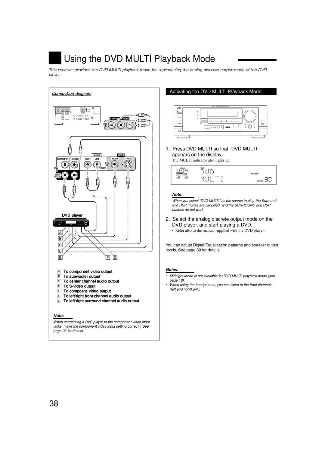 JVC LVT1007-010A[A] manual Using the DVD Multi Playback Mode, Activating the DVD Multi Playback Mode 