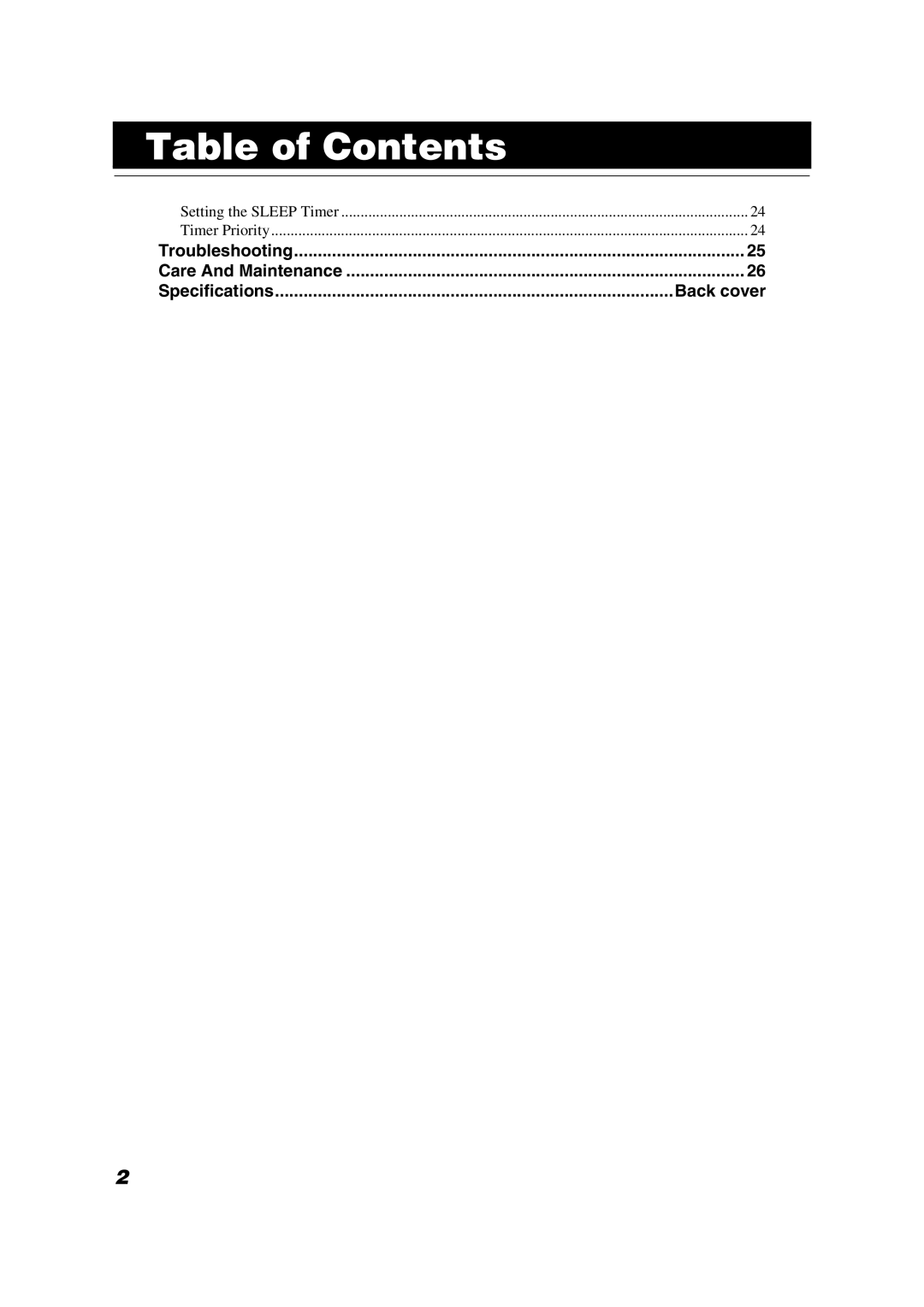 JVC LVT1040-008A manual Troubleshooting Care And Maintenance 