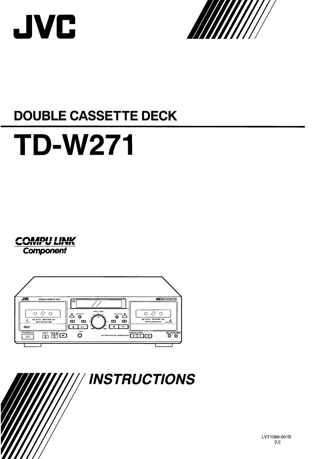 JVC TD-W271, LVT1089-001B manual 