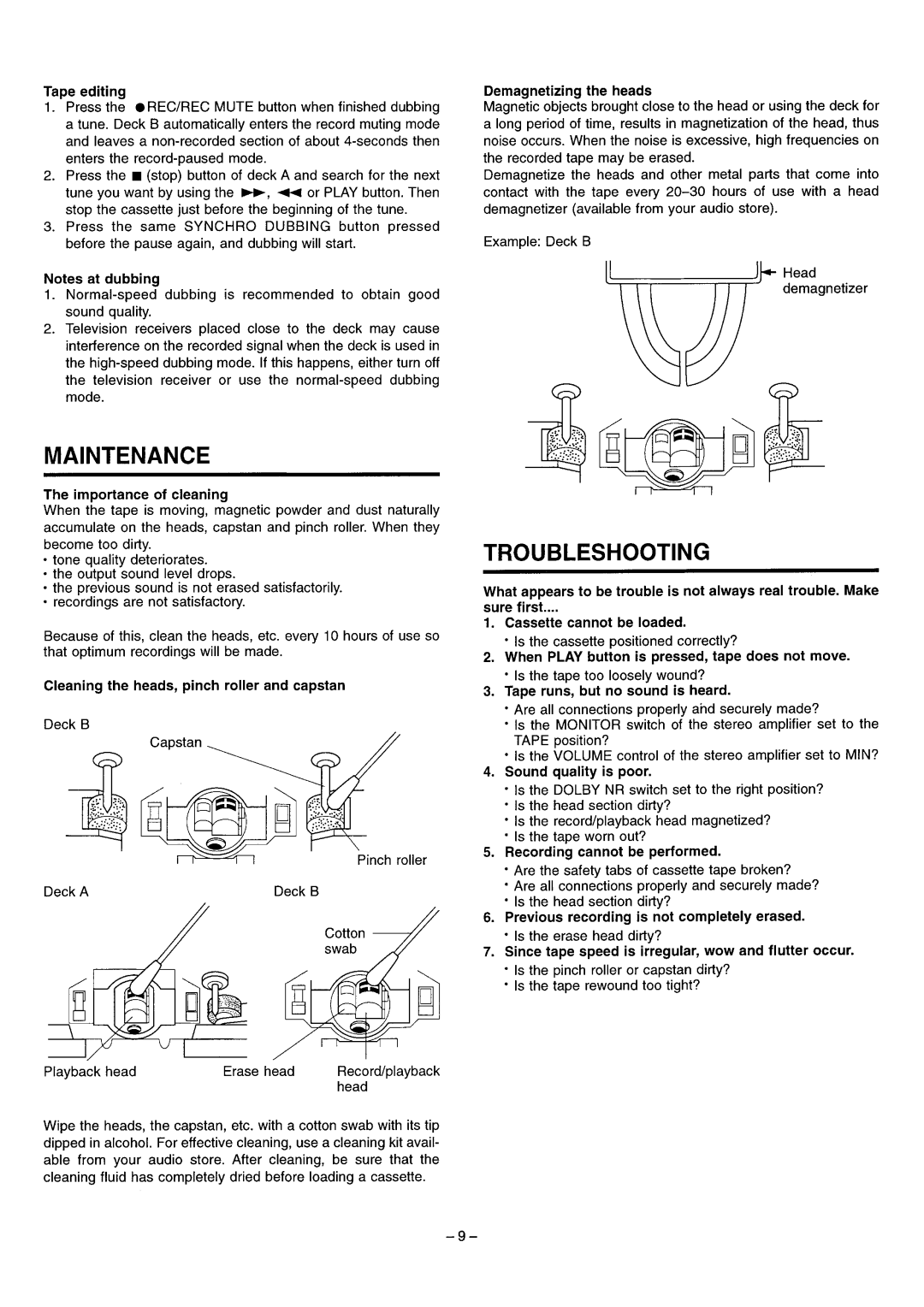 JVC TD-W271, LVT1089-001B manual 